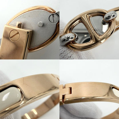 Hermes Bangle Mini Click Chaine D'ancre Bracelet Ivory Golden Rose — view 5