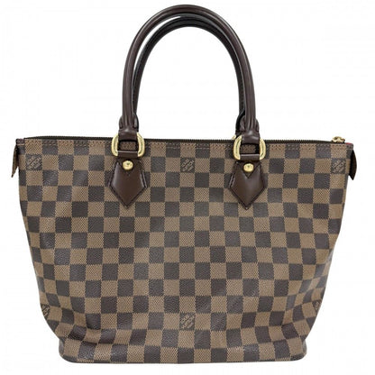 Louis Vuitton Tote Shoulder Damier Saleya PM Handbag Brown Gold