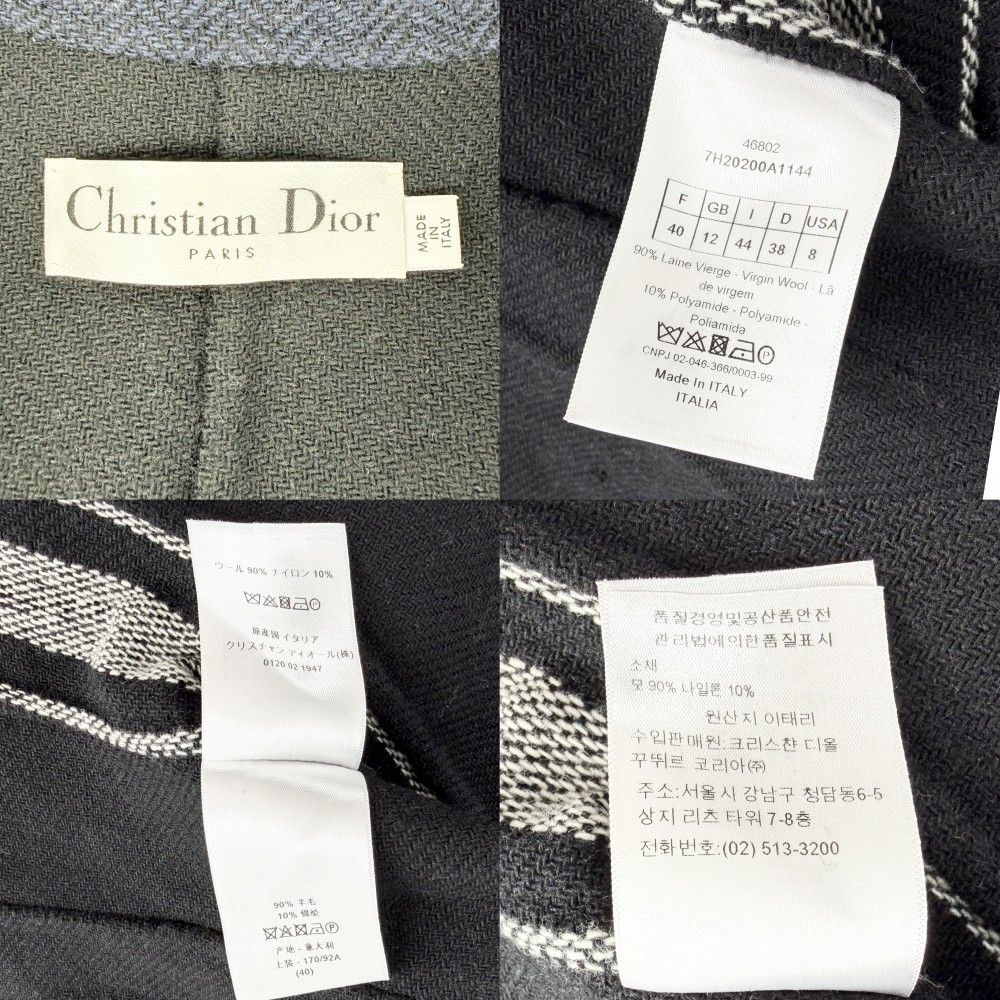 Dior Dio Jacket Logo Double Breasted Outer jacket 40 Navy Nylon Winter — view 4