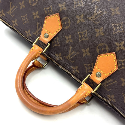 Louis Vuitton Speedy 40 Monogram Leather Brown Handbag Gold — view 8