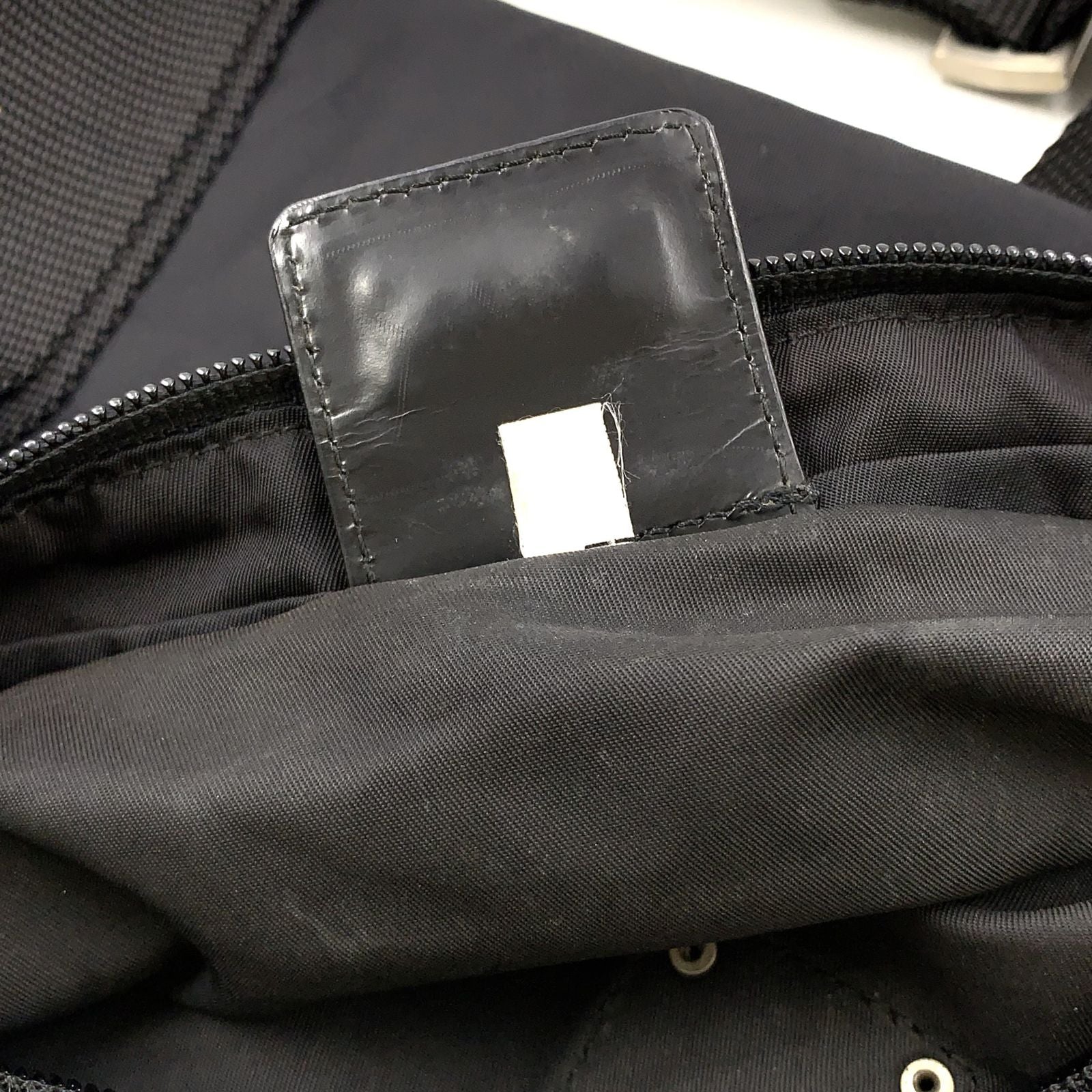 Prada New Nylon Black Shoulder Bag Silver — view 7