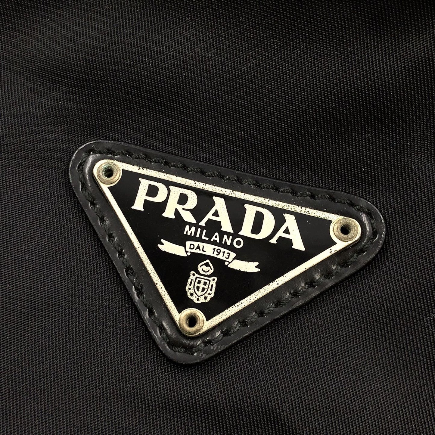 Prada New Nylon Black Shoulder Bag Silver — view 5