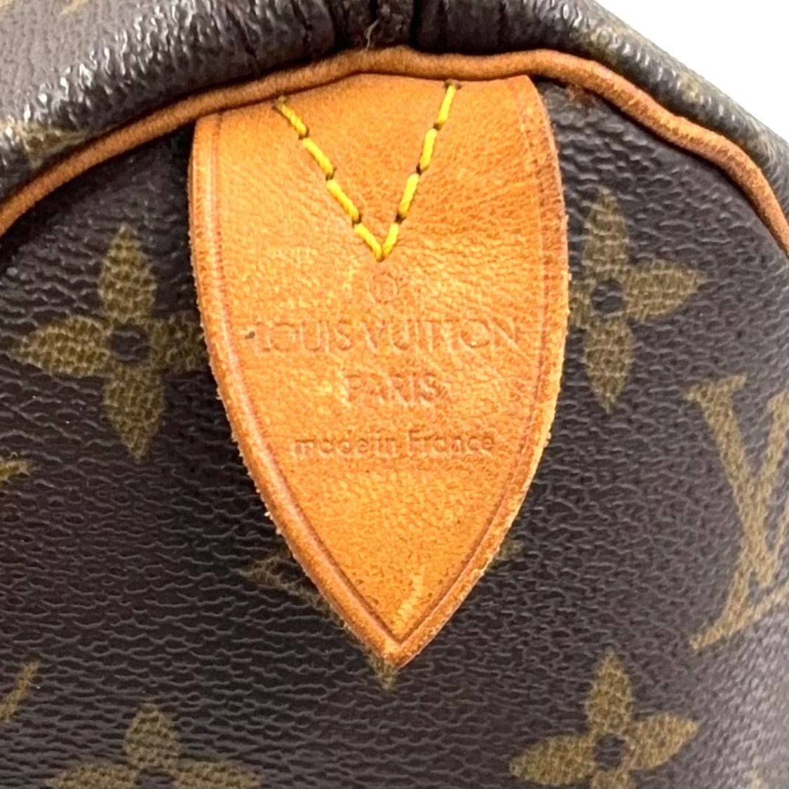 Louis Vuitton Speedy 40 Monogram Leather Brown Handbag Gold — view 4