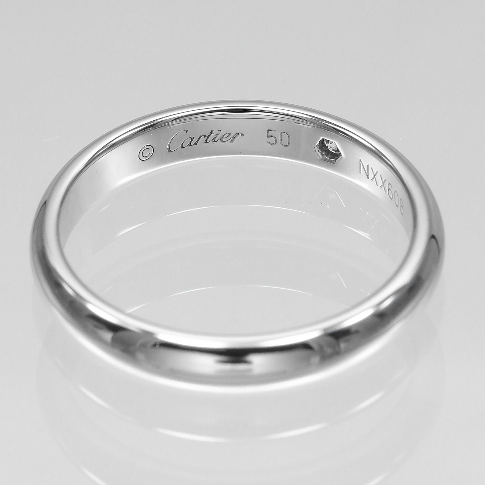 Cartier C de Cartier Platinum Diamond Ring — view 4