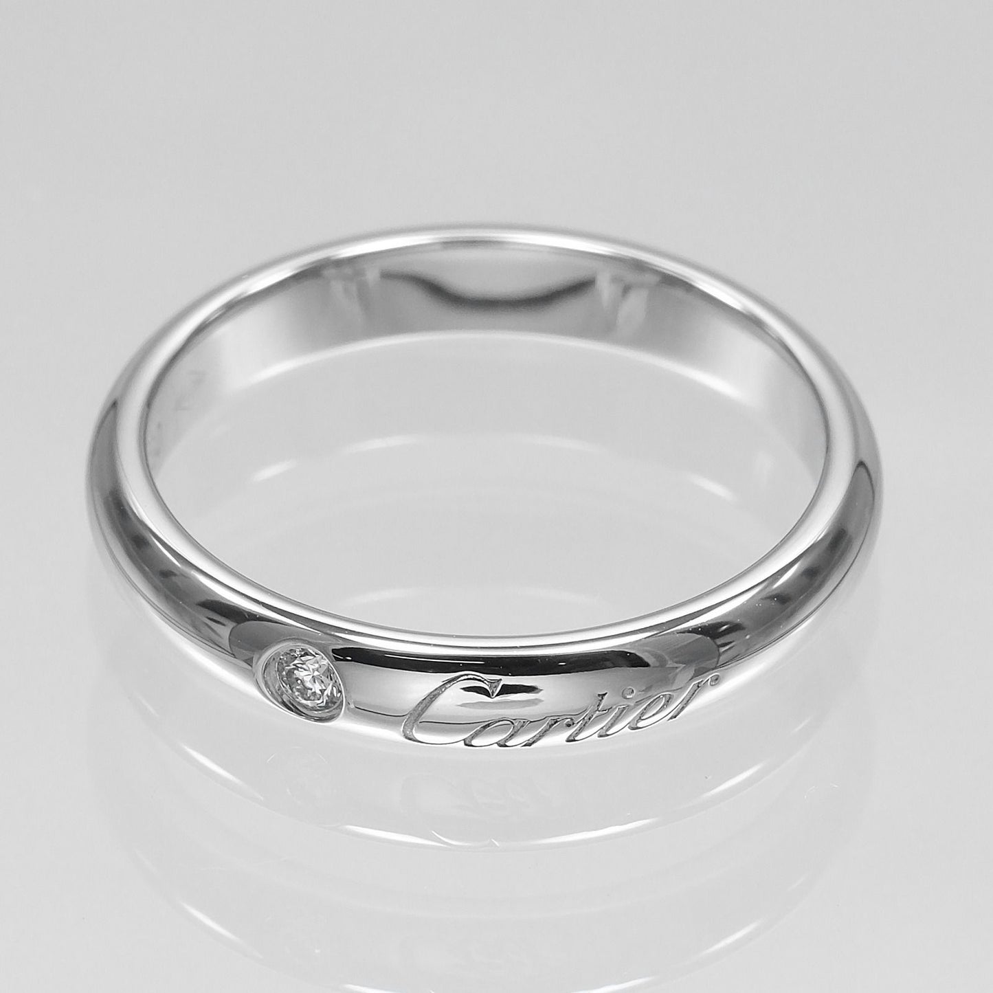 Cartier C de Cartier Platinum Diamond Ring — view 6