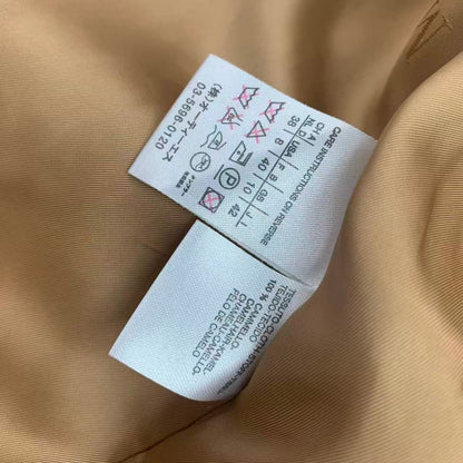 Max Mara Long Length Belt Wrap Coat Beige 42 — view 6