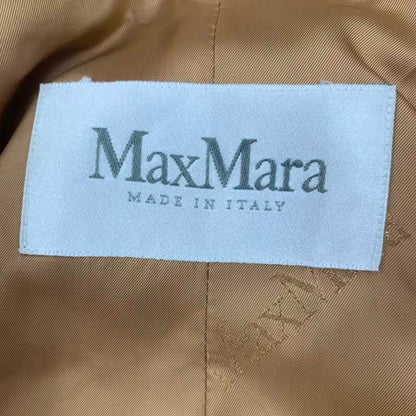 Max Mara Long Length Belt Wrap Coat Beige 42 — view 7