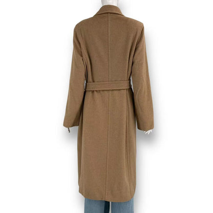 Max Mara Long Length Belt Wrap Coat Beige 42 — view 3