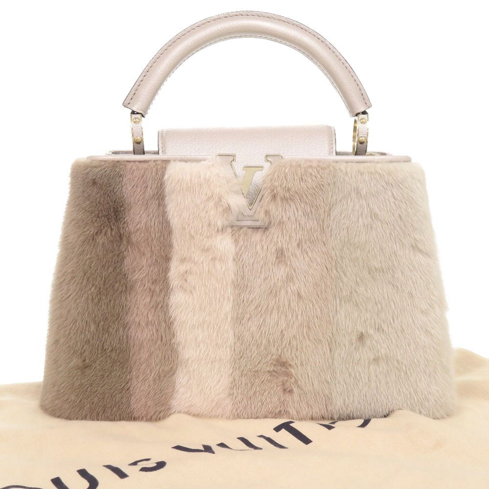 Louis Vuitton Capucines BB Mink Chien Pink Handbag — view 2
