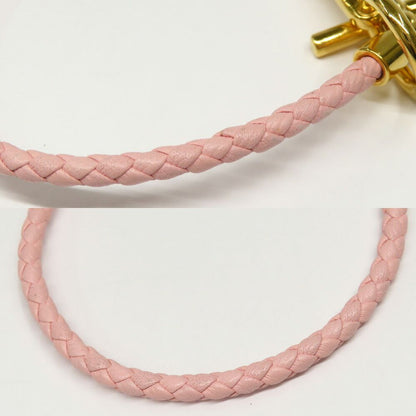 Hermes Bracelet Glenan Rose Sakura Gold Leather Metal Bangle — view 7