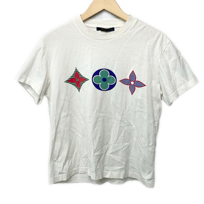 Louis Vuitton Short Sleeve T-Shirt XS White Blue Multi Crew Neck Virgil Abloh