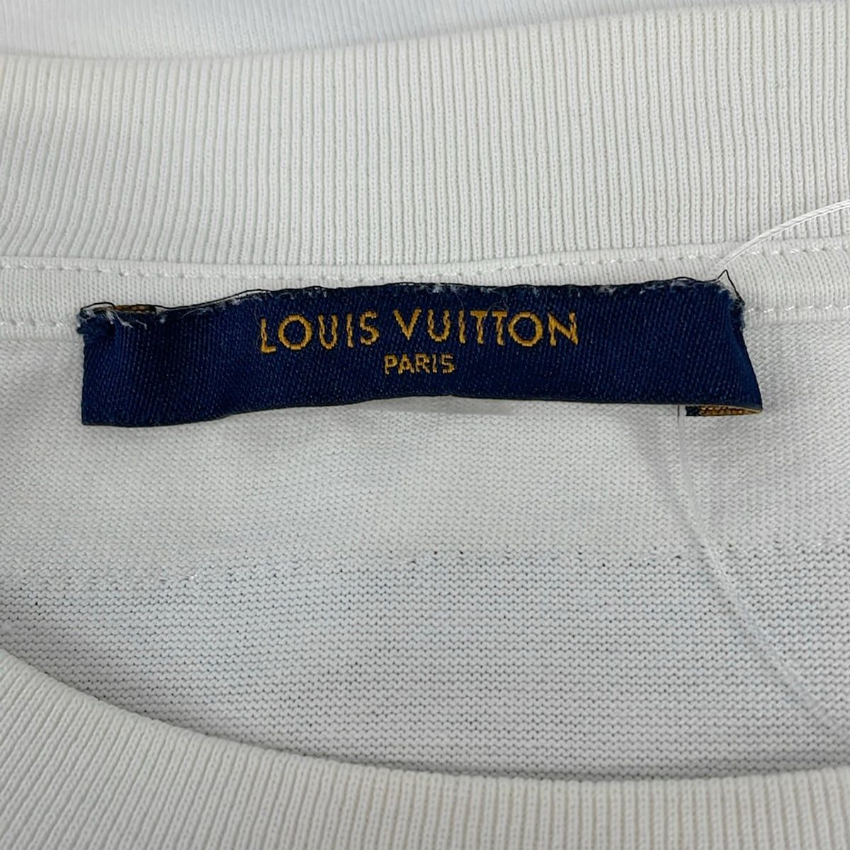 Louis Vuitton Short Sleeve T-Shirt XS White Blue Multi Crew Neck Virgil Abloh — view 3
