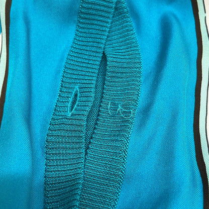 Hermes Cardigan 36 S Blue Green White Multi Long Sleeve Constellation — view 5