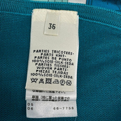 Hermes Cardigan 36 S Blue Green White Multi Long Sleeve Constellation — view 4