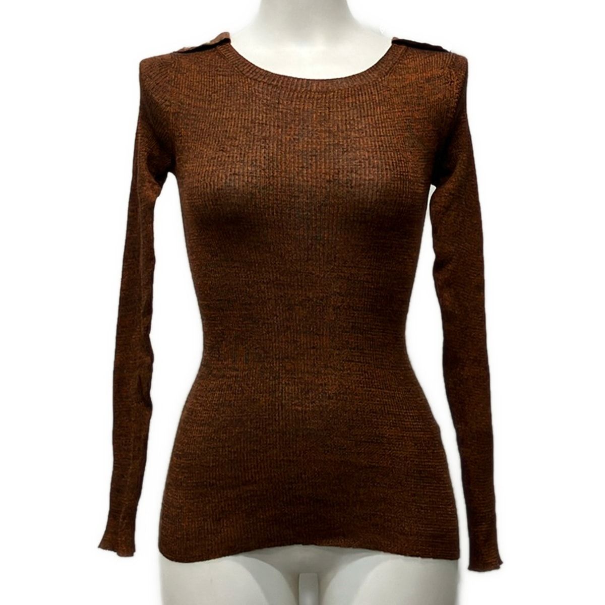 Gucci Long Sleeve Sweater S Brown Crew