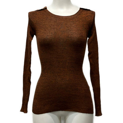Gucci Long Sleeve Sweater S Brown Crew