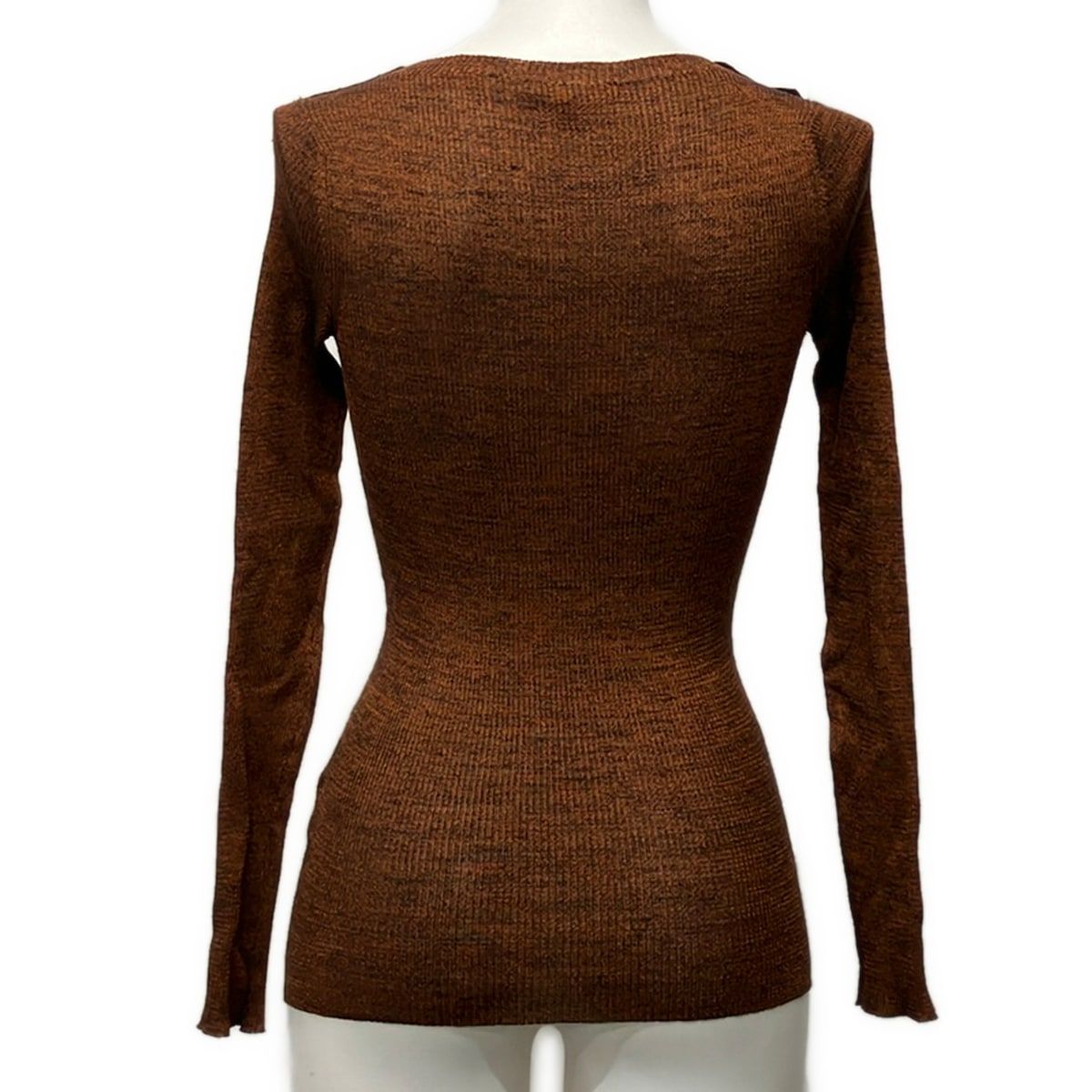 Gucci Long Sleeve Sweater S Brown Crew — view 2