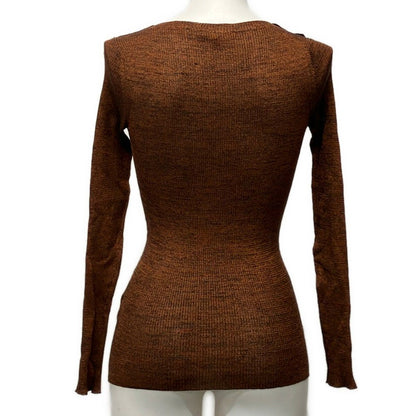 Gucci Long Sleeve Sweater S Brown Crew — view 2