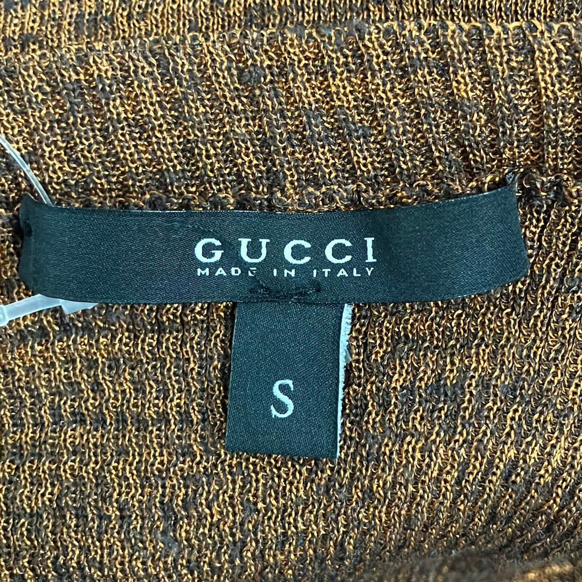 Gucci Long Sleeve Sweater S Brown Crew — view 3