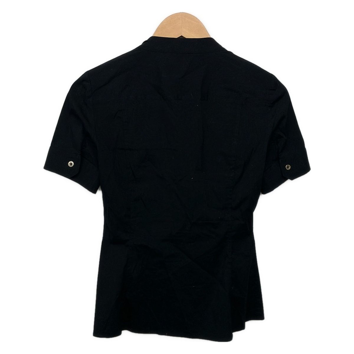 Gucci Short Sleeve Shirt Blouse 38 S Black — view 2