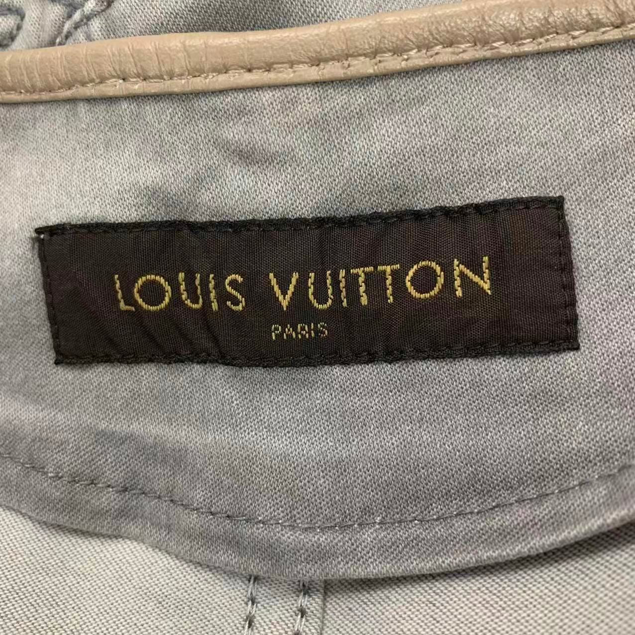 Louis Vuitton Denim Mini Skirt Monogram Gray 34 — view 4