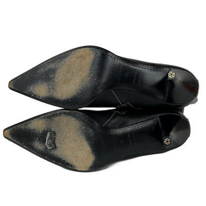 Hermes Short Boots 38 Black Silver Leather — view 4