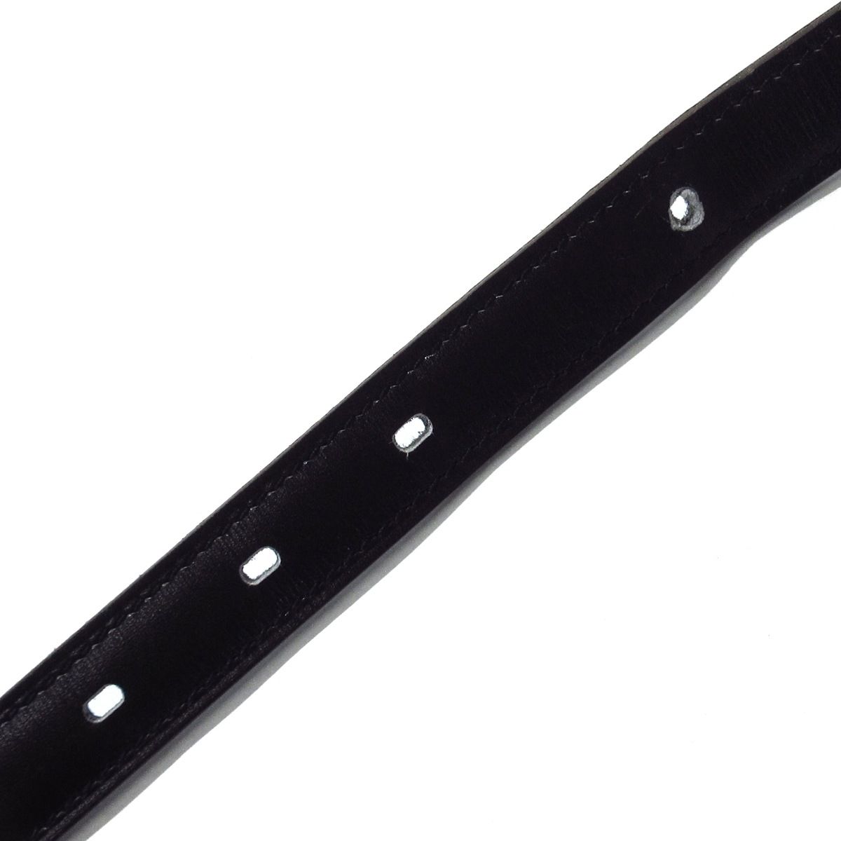 Hermes Belt 75 Hapi 3 Black Blue Jean Silver Reversible Leather — view 5