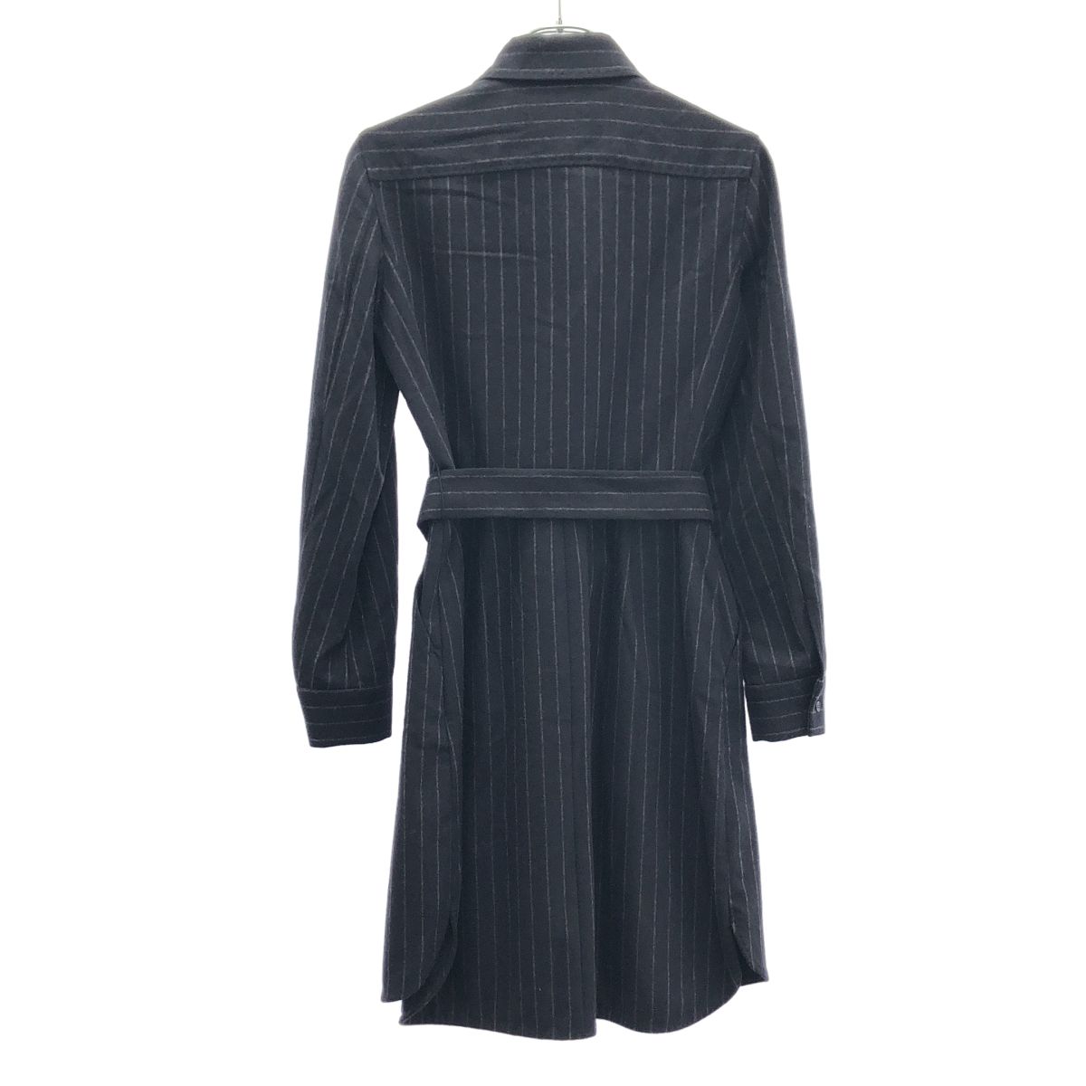 Max Mara Maxmara Striped Shirt Dress Navy 40 — view 2