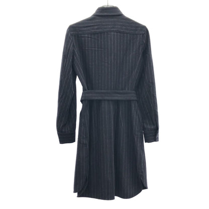 Max Mara Maxmara Striped Shirt Dress Navy 40 — view 2