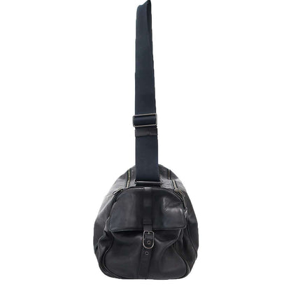 Bottega Veneta Intrecciato Leather Boston Shoulder Bag Black — view 3