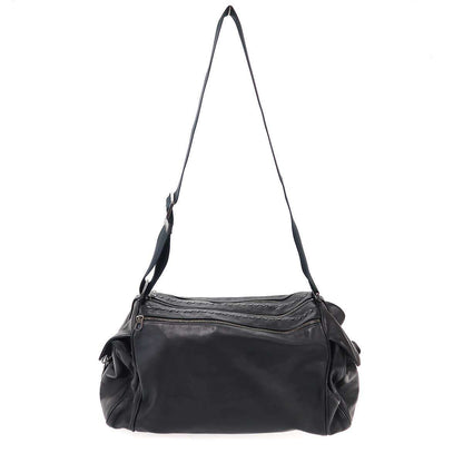 Bottega Veneta Intrecciato Leather Boston Shoulder Bag Black