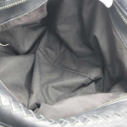 Bottega Veneta Intrecciato Leather Boston Shoulder Bag Black — view 6