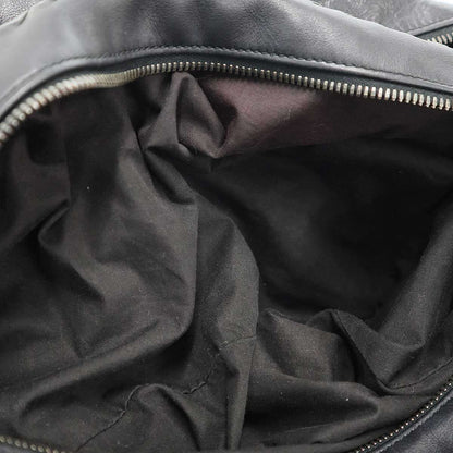 Bottega Veneta Intrecciato Leather Boston Shoulder Bag Black — view 8