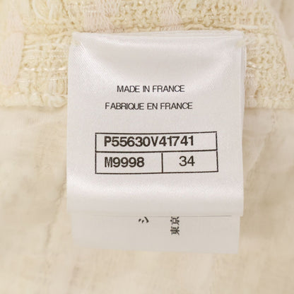 Chanel CC Logo Medal Button Tweed Collarless Jacket 34 — view 6