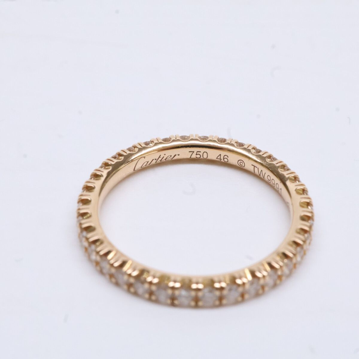 Cartier Etain Cell de Full Eternity Pave Diamond 46 Ring — view 5