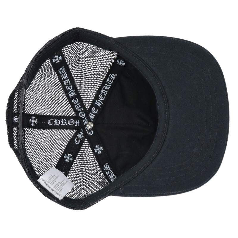 Chrome Hearts Trucker Cap Truck Khaki Cap 3 Cemetary Leather Patch Mesh Cap — view 3
