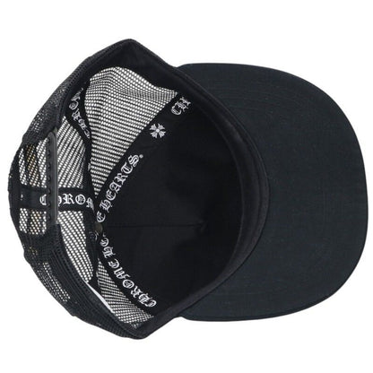 Chrome Hearts Trucker Cap Truck Khaki CH Plus Patch Cross Ball Mesh Cap — view 3