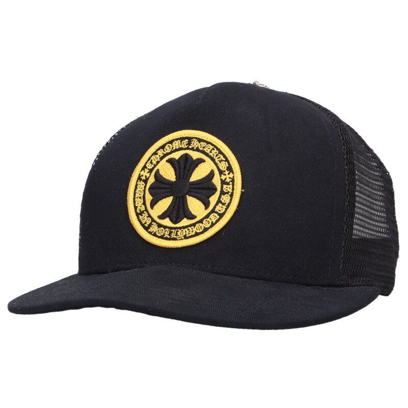 Chrome Hearts Trucker Cap Truck Khaki CH Plus Patch Cross Ball Mesh Cap