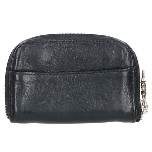 Chrome Hearts Coin Case Daga Round Zip Leather