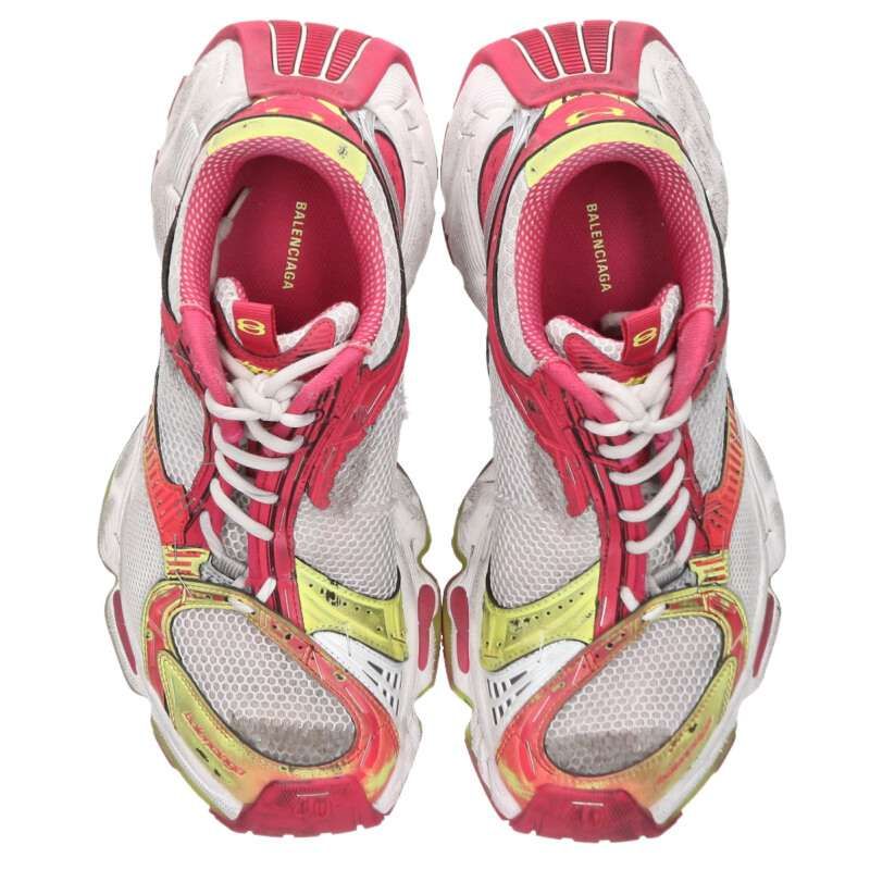 Balenciaga Stapler Distressed Low Cut Sneakers — view 4