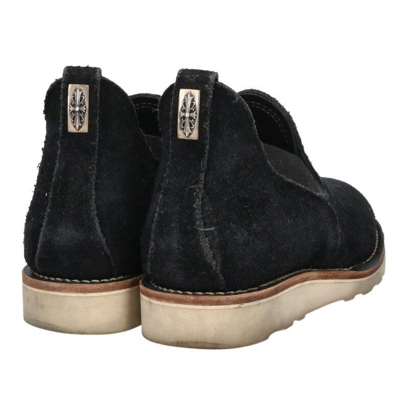 Chrome Hearts Romeo Floral Cross Decoration Side Gore Suede Boots — view 2