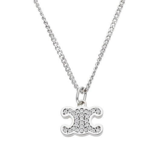 Celine Triomphe Rhinestone Necklace