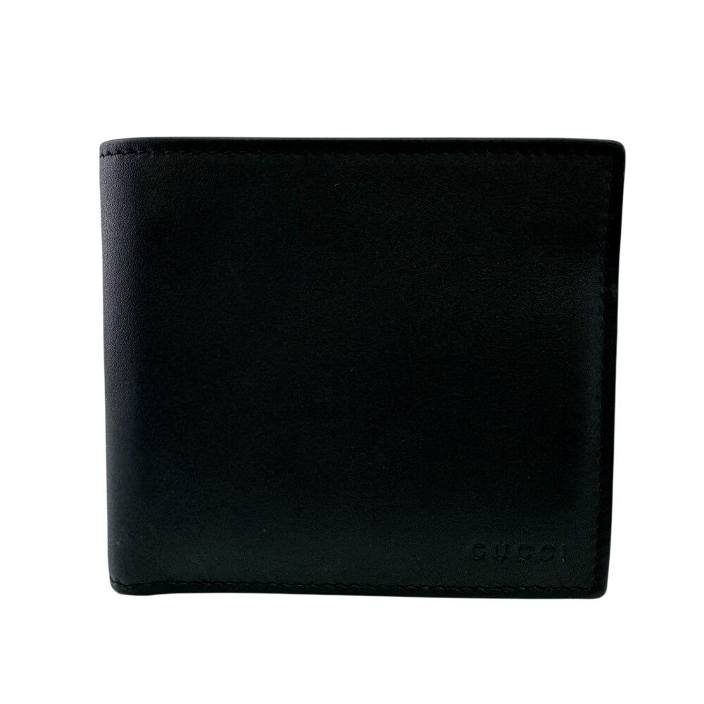 Gucci Compact Wallet Logo GG Emblem Bifold