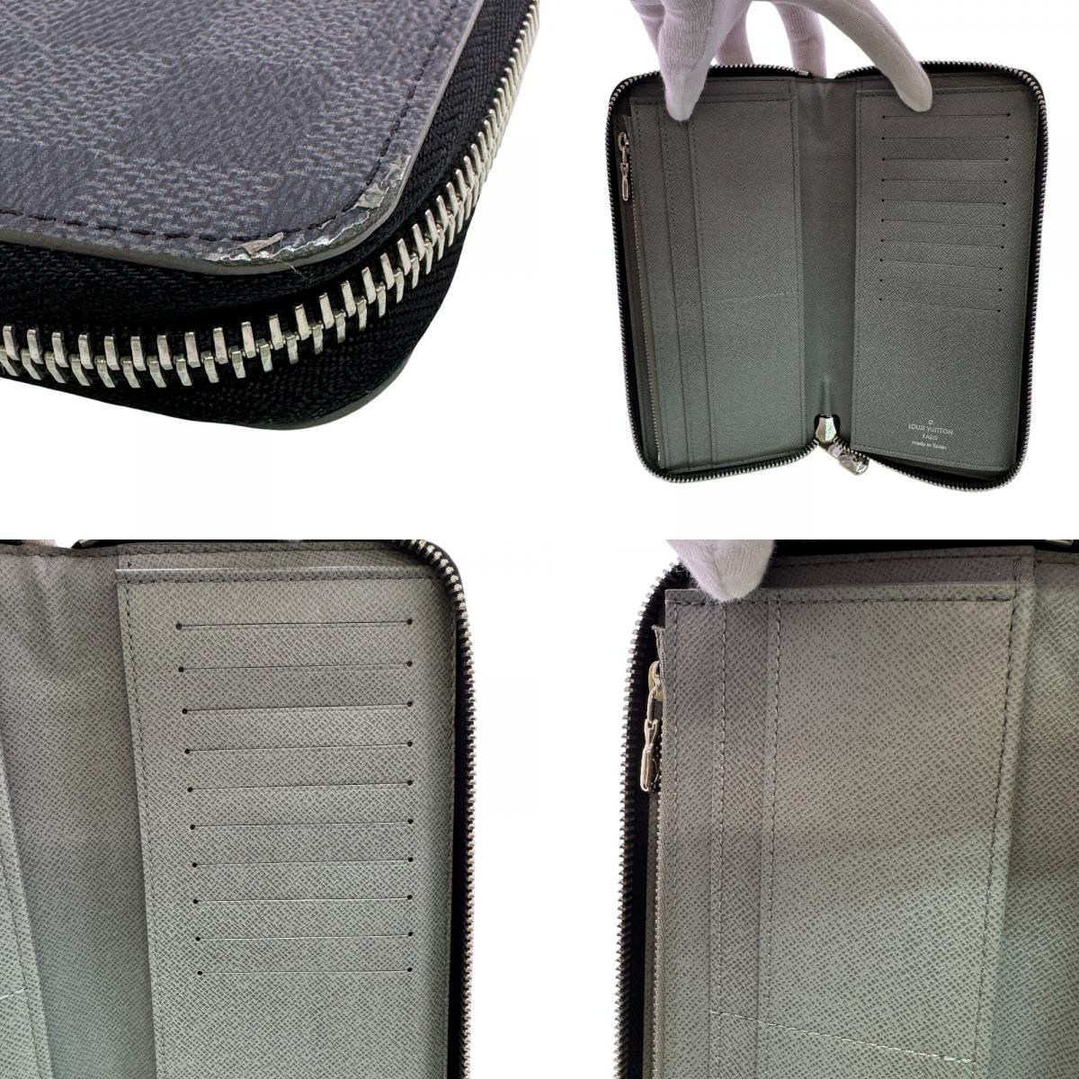 Louis Vuitton Zip Around Organizer Zippy Wallet Vertical Damier Graphite — view 6