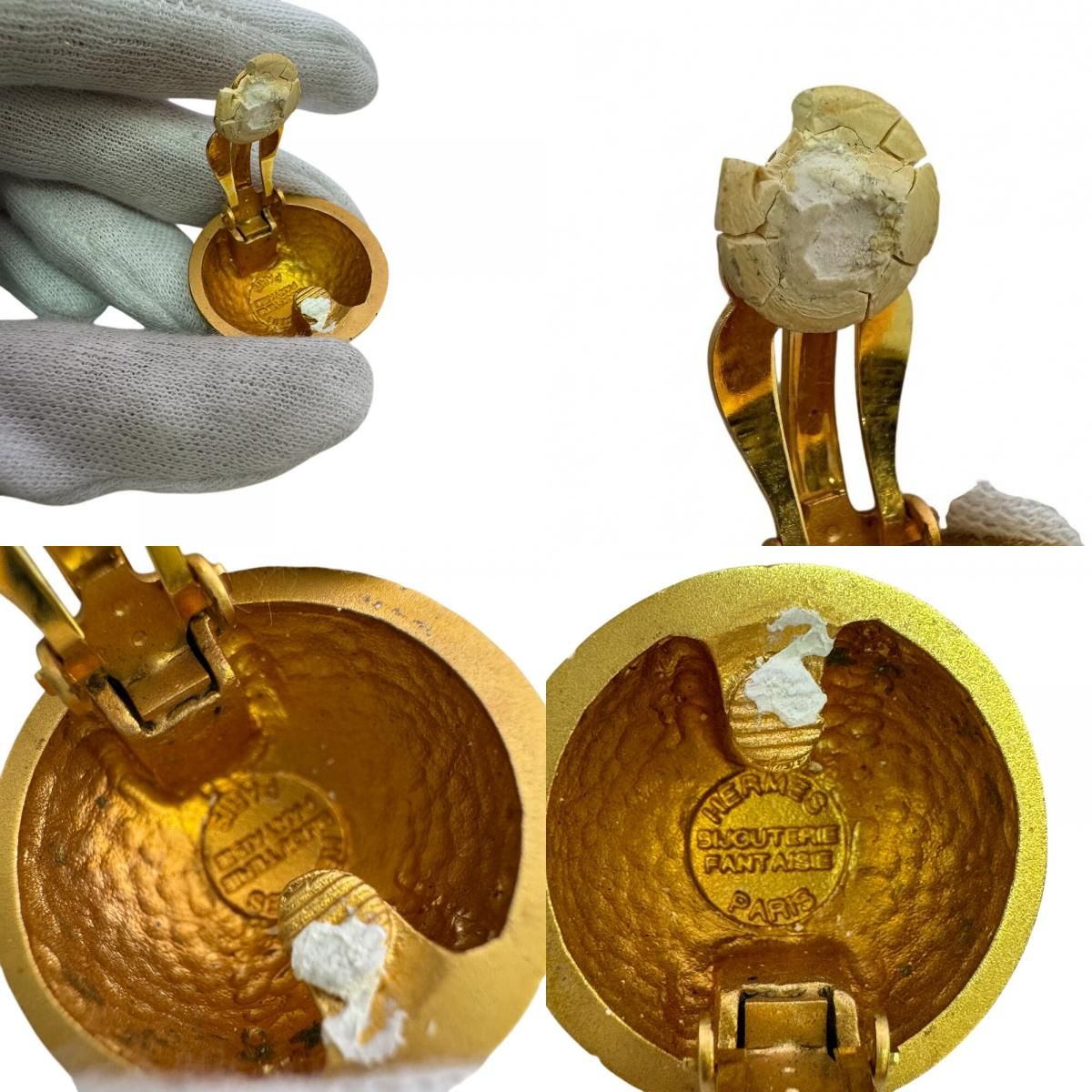Hermes Clip on Zodiac Globe Earrings — view 6