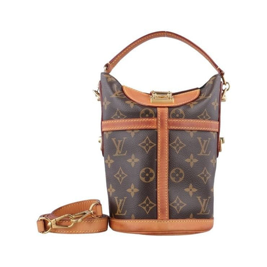 Louis Vuitton Duffle Brown Monogram 2-Way Shoulder Bag Gold