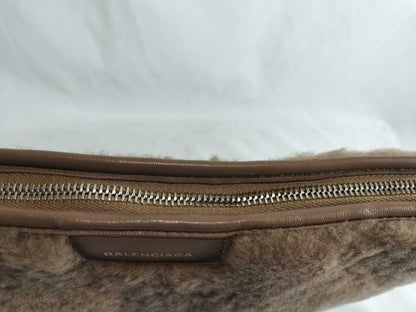 Balenciaga Clutch Bazaar Brown Leather Boa Second Silver — view 7
