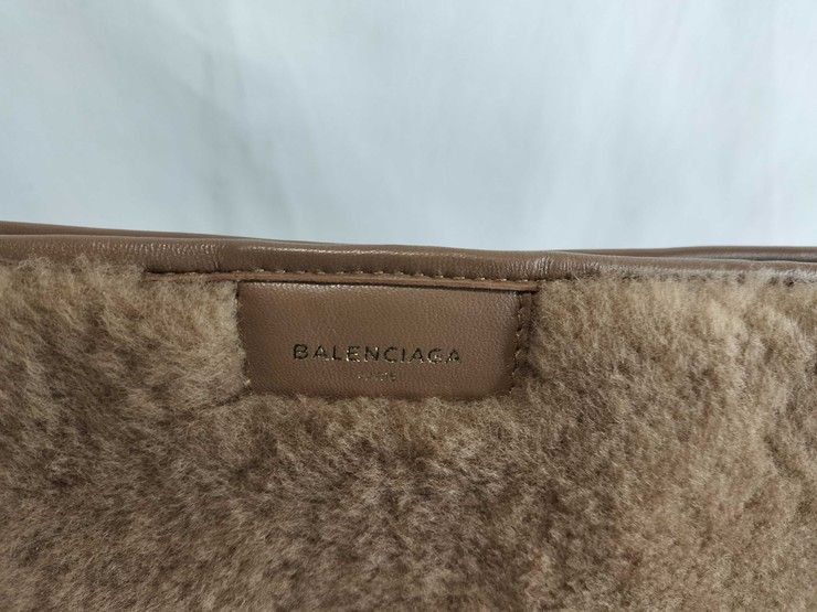 Balenciaga Clutch Bazaar Brown Leather Boa Second Silver — view 6