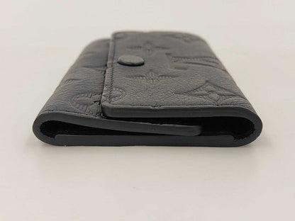 Louis Vuitton Key Case Multicles 6 Black Monogram Shadow Silver Key Holder — view 4