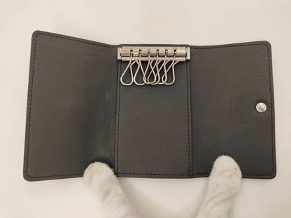 Louis Vuitton Key Case Multicles 6 Black Monogram Shadow Silver Key Holder — view 8